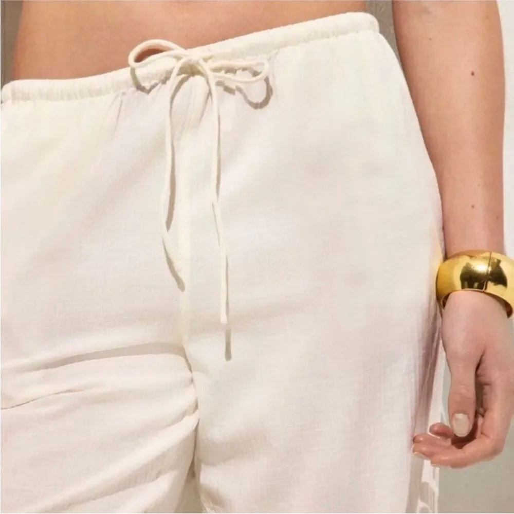 NWT J CREW Airy gauze beach pant in Natural